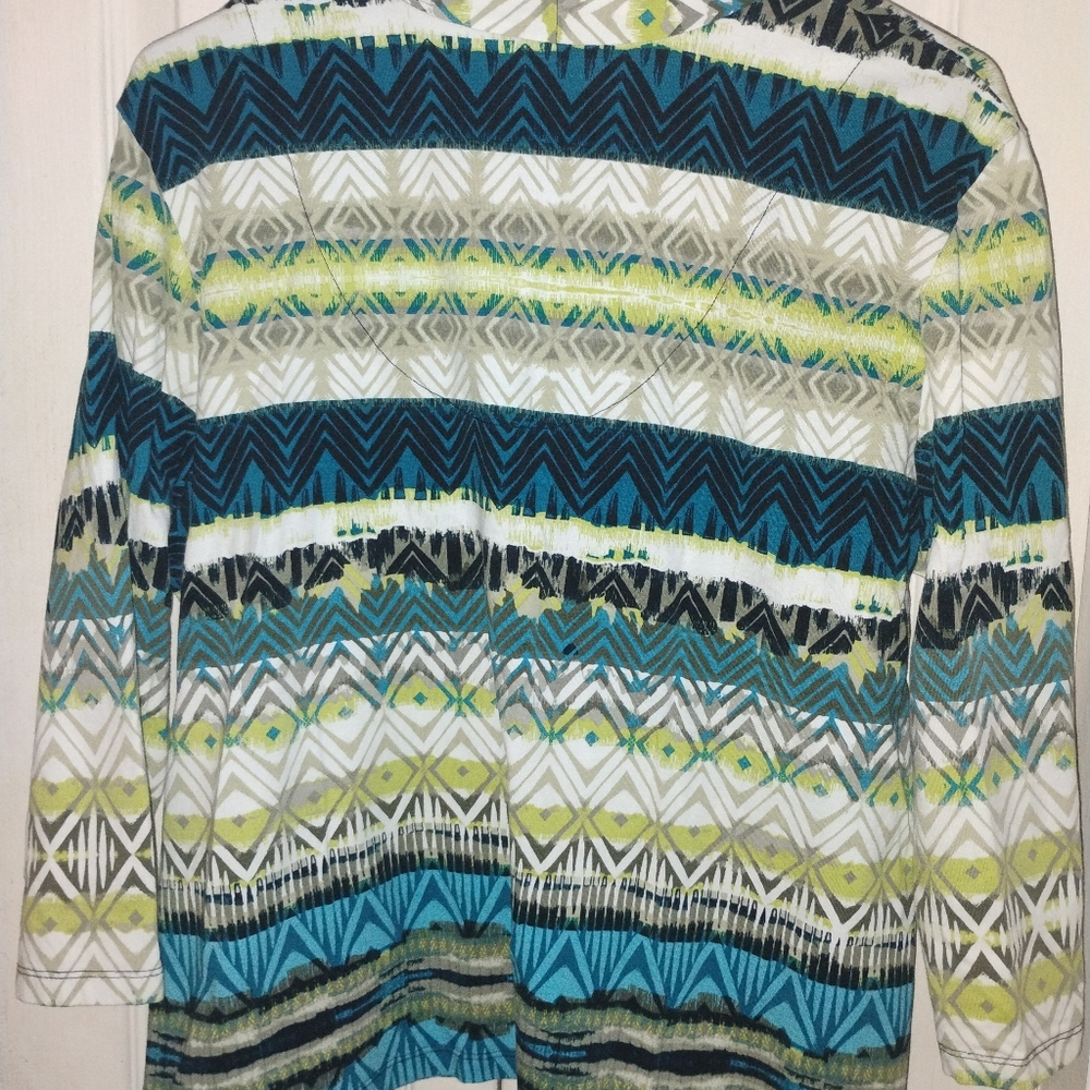 Ruby Rd. Multicolor Geometric Blouse - Picture 8 of 9